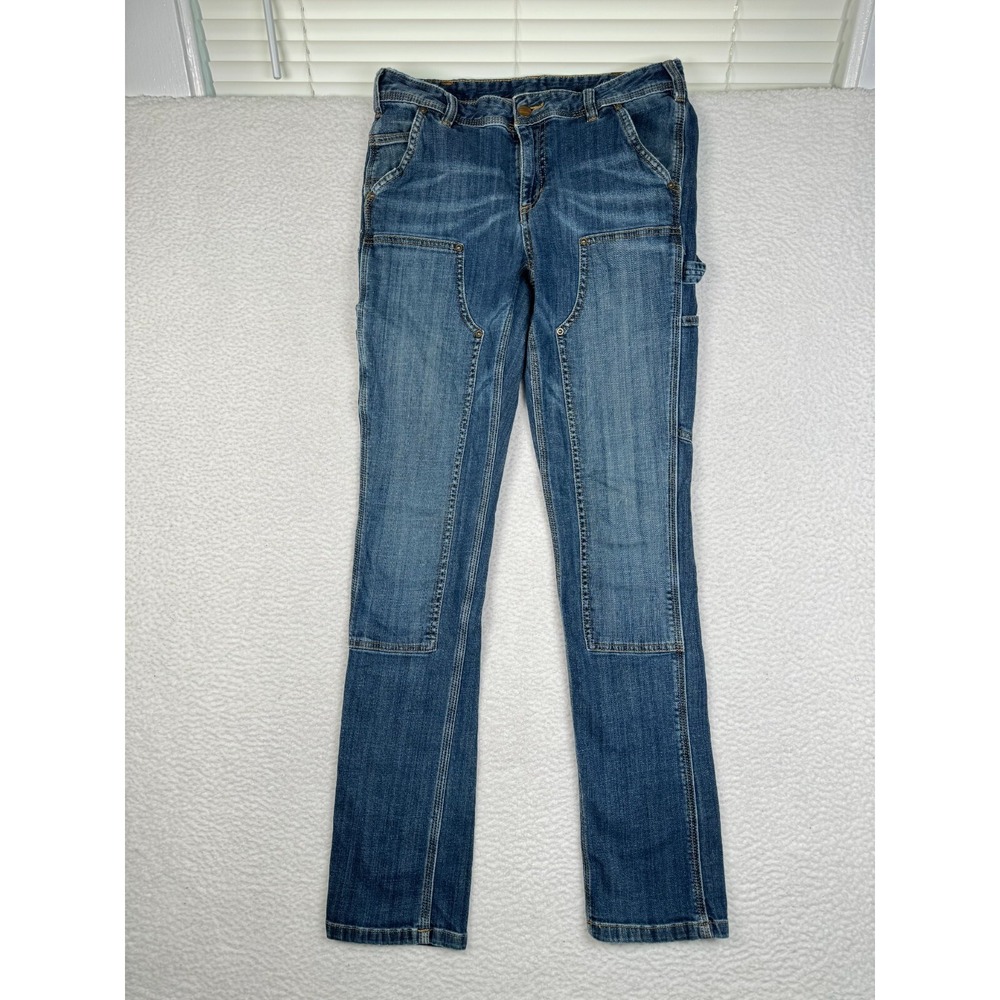 Carhartt Double Front Jeans Women 6 Tall Fits 30x31 -- 100654 485